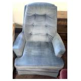 Blue rocking/swivel chair