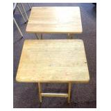 Fold up TV/activity trays some paint marks