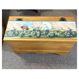 Harley/Americana themed trunk 31"W
