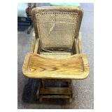 Antique rocking high chair adjustable