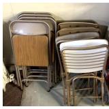 8 Folding chairs and folding card table