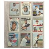 1970 Topps- 9 baseball cards