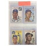 1954 Topps- 4 baseball cards