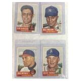 1953 Topps- 4 baseball cards
