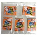 5 Packs of Doruss Base Ball Cards 1990