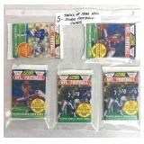 5 Packs of 1991 NFL Score Football cards