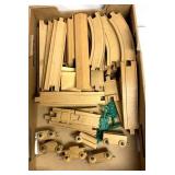 Wooden toy train set
