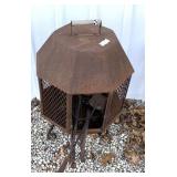 Rustic metal fire pit