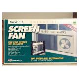 Window screen fan insert