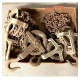 2 Vintage chain pulley systems