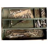 Toolbox with sockets and wrenches