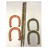 Horseshoes and stakes