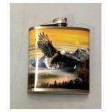 Flask with eagle/americana themed