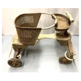 Antique infants scooter/push seat is split