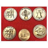 5-Bicentennial coins/1Centennial cresco token