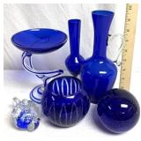 Blue glassware