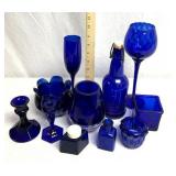 Blue glassware