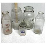 Canning jars/bottles with advertisement