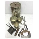 Vintage kitchen canisters/utensils