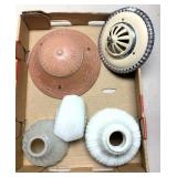 Vintage glass light fixture covers