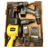 Cordless drills/light. Lol need either charger or