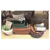 Variety of planters/gnome decor