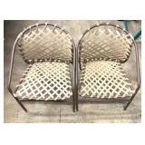 2 Stackable outdoor chairs