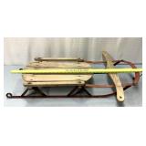 Vintage Snow sled some loose boards