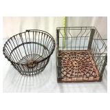 Metal egg basket/crate