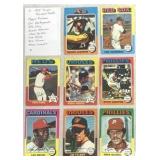 8- 1975 Topps Baseball Cards
