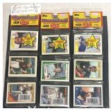 3-1988 Topps Rack Pack Baseball Cards-129 cards