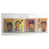 4-1954 Topps Baseball Cards