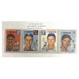 4-1954 Topps Baseball Cards