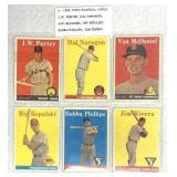 6-1958 Topps Baseball Cards