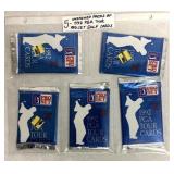 5-unopened packs 1992 PGA Tour Pro Set Golf Cards