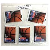5-unopened packs 1991 NBA Hoops Basketball Cards