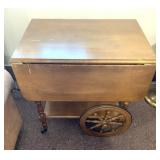 Dropleaf cart western themed/some marks