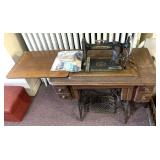 Antique new home sewing machine