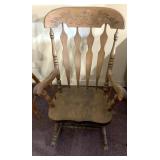 Oversize wooden rocker/arms are a little loose