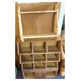 Shelving Bins/wooden shelf