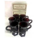 6 Avon Cape cod pedestal mugs