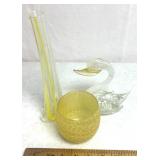 Unique yellow glassware