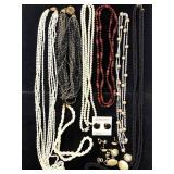 Necklaces and clip on earrings