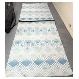 2 outdoor camping rugs, some stain