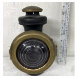 antique brass and black kerosene cowl or tail lamp