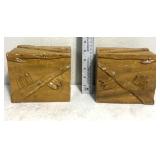 Unique wooden book ends/stops