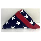 Folded American flag
