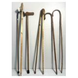 5 canes & 2 yard walking sticks