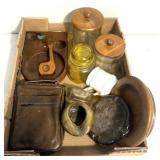 Variety of pipe holders & jars