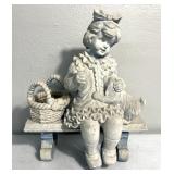 16' girl figurine garden art